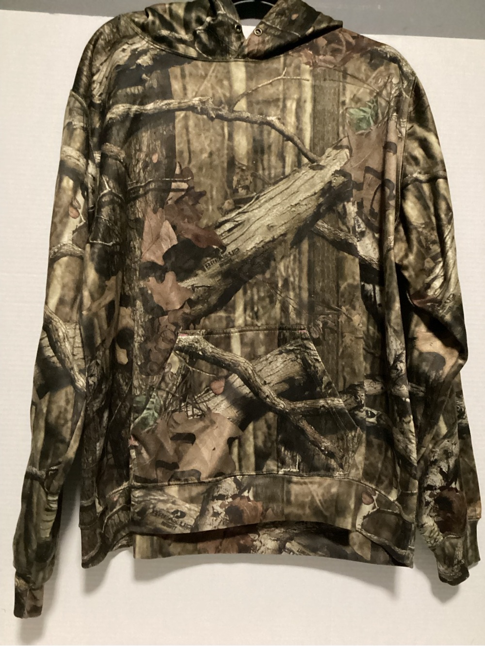 Camo Print Hooded Sweatshirt - Women's Camouflage Pullover